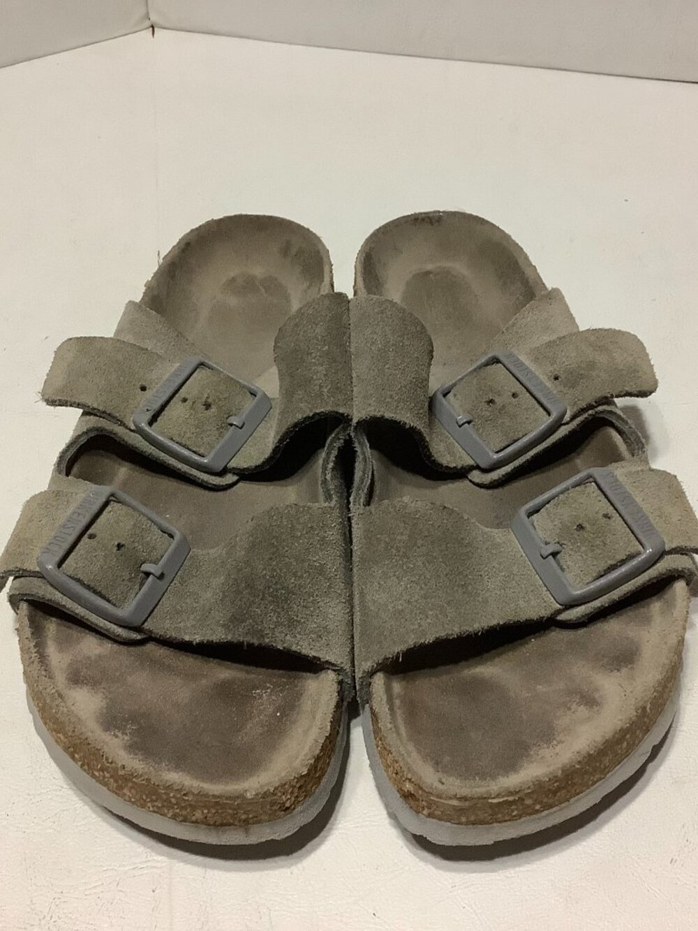 Birkenstock Arizona Slide Sandals Size 38 Tan Narrow Width